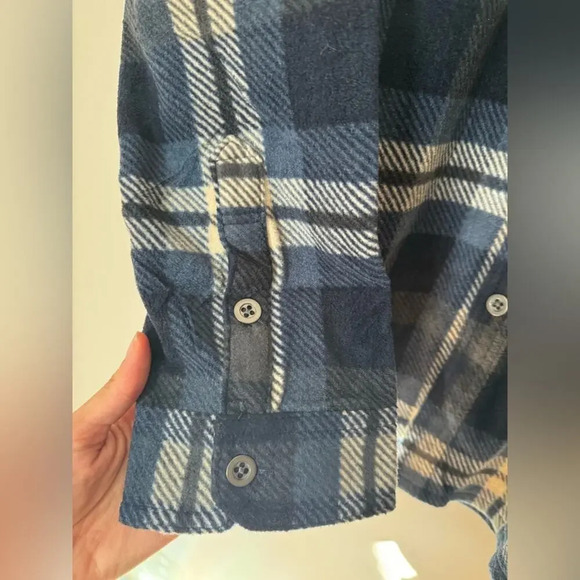 Men's Freedom Foundry Plaid Soft Fleece Shirt Green & Blue Size XXL NWT - Picture 5 of 11